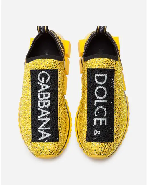 Dolce And Gabbana Rhinestone Sneakers - LoveShoesClub.com