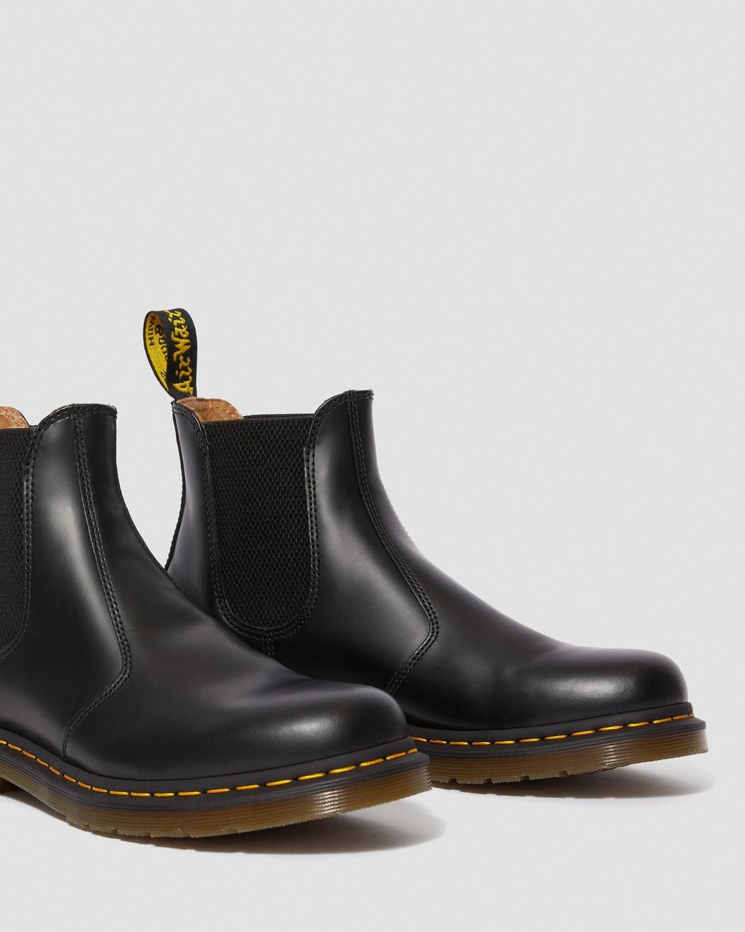 2976 Yellow Stitch Smooth Leather Chelsea Boots - LoveShoesClub.com