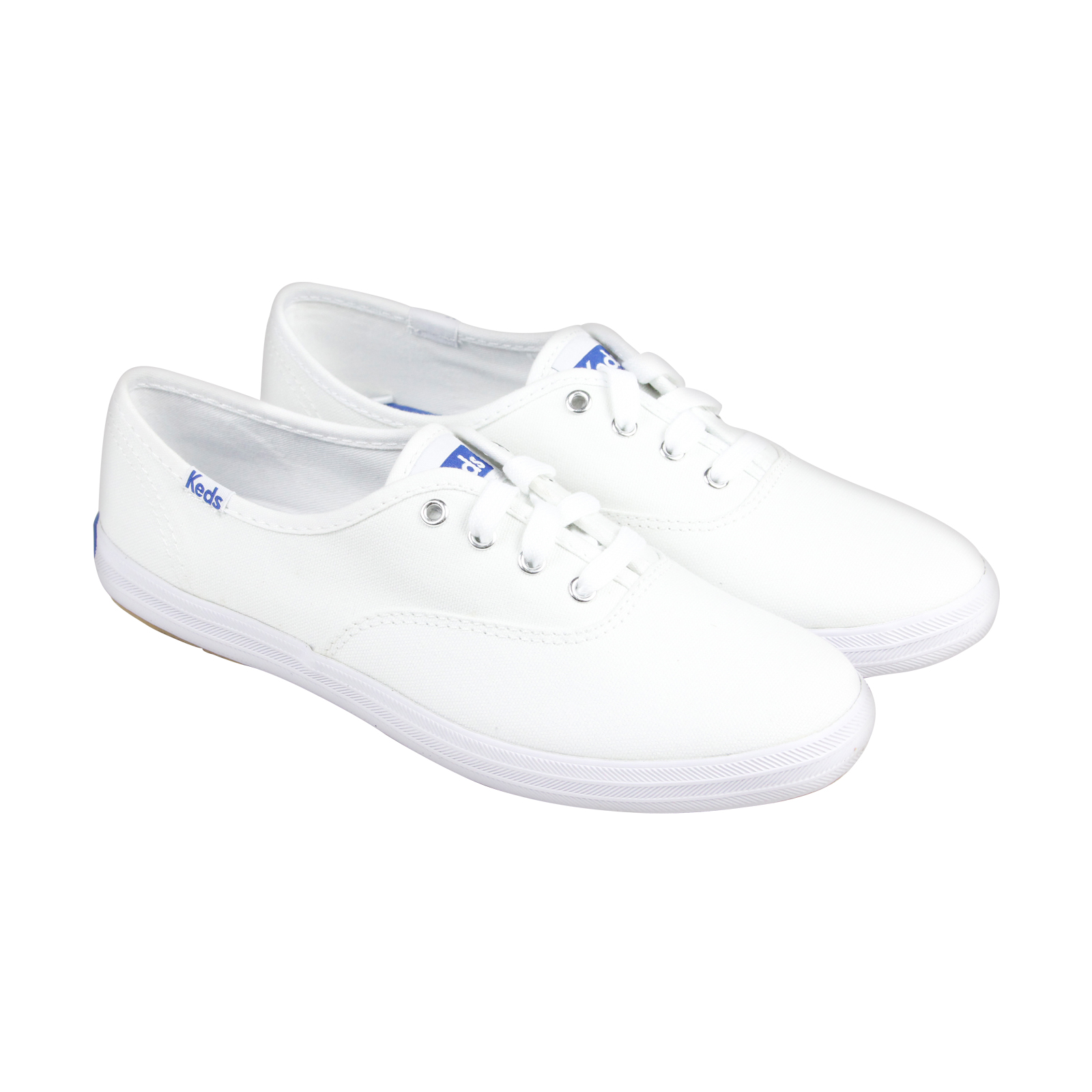 Women's White Canvas Sneakers - LoveShoesClub.com