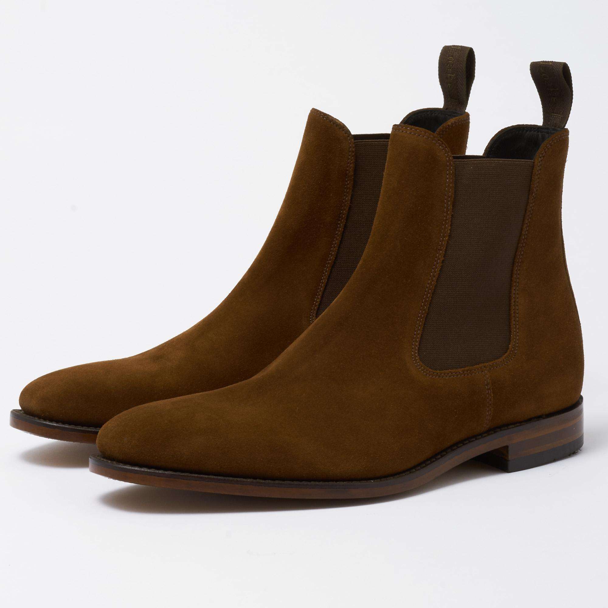 Mens Brown Suede Chelsea Boots - LoveShoesClub.com